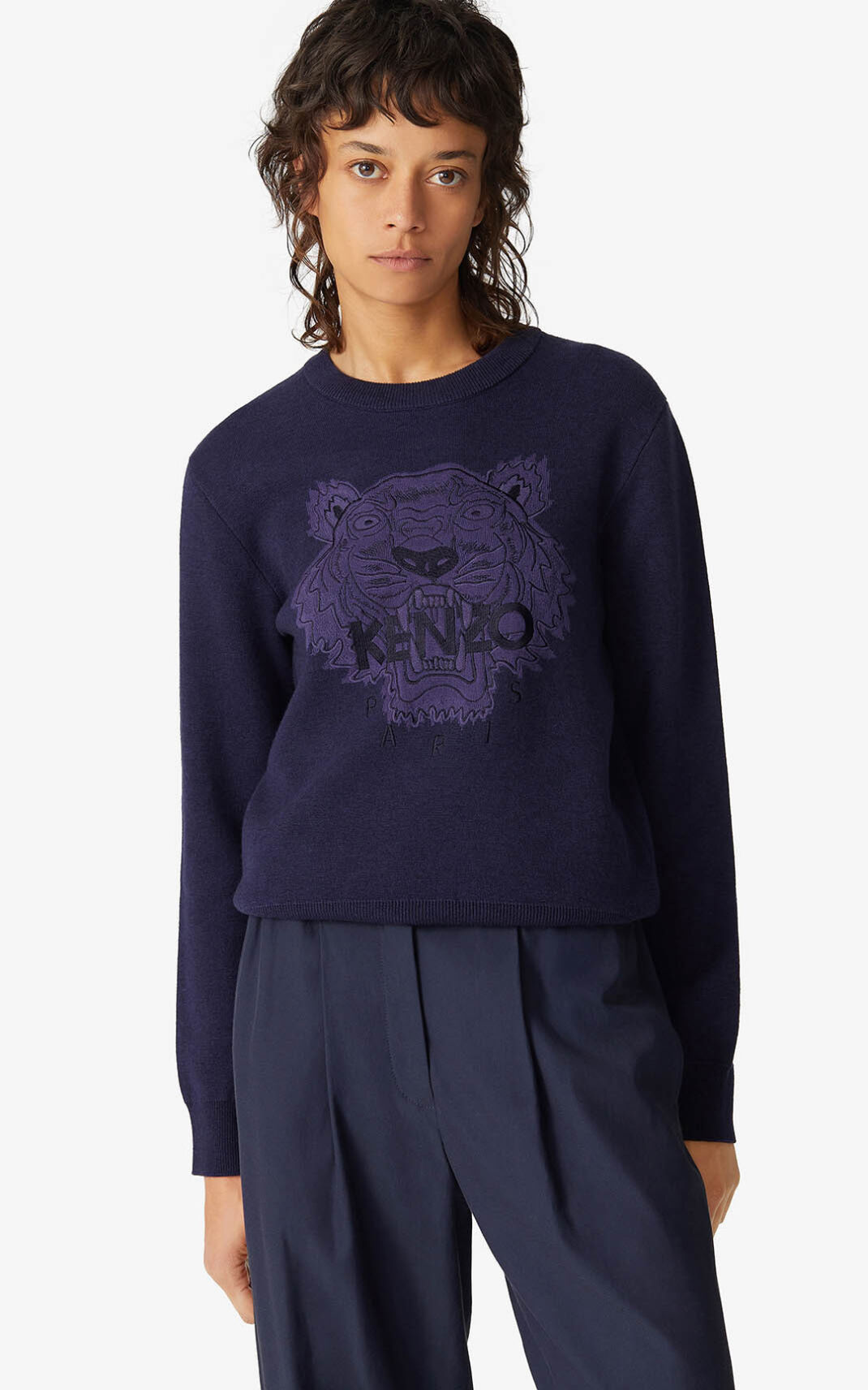 Kenzo Tiger Kazak Bayan Lacivert Mavi | 6592-NVAYP